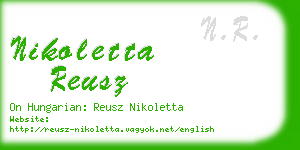 nikoletta reusz business card